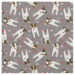 Kärlek: min Jack Russell Terrier hundar hjärtar AN Tyg