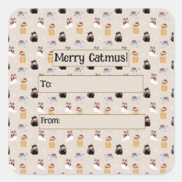 Kärlek min katt fyrkantigt klistermärke