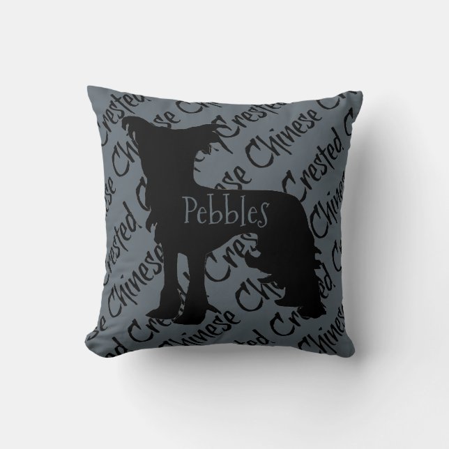 Kärlek Min kinesiska brottade Hund Pillow Kudde (Framsida)