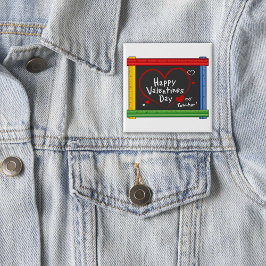 Kärlek Min lärare! Glad Alla hjärtans dag! Knapp