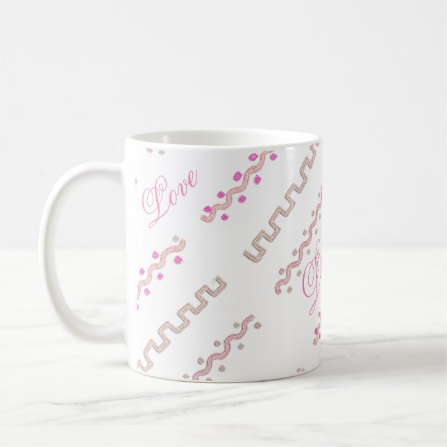 Kärlek ❤️ min mamma Doodles Kaffemugg (Vänster)