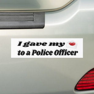 Kärlek Min polisman Bumper Sticker Bildekal
