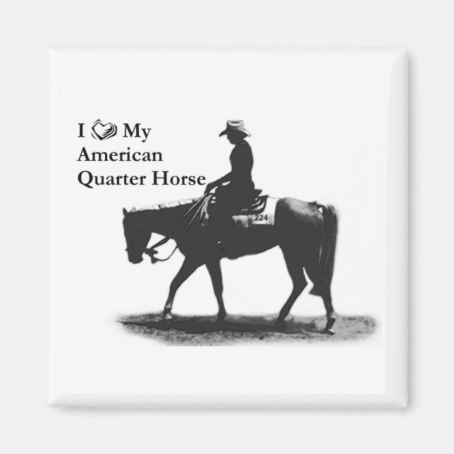 Kärlek min Quarter Horse magnet (Framsidan)