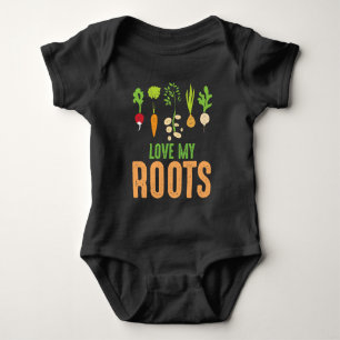 Kärlek min Roots Vegetables Gardener Funny T Shirt