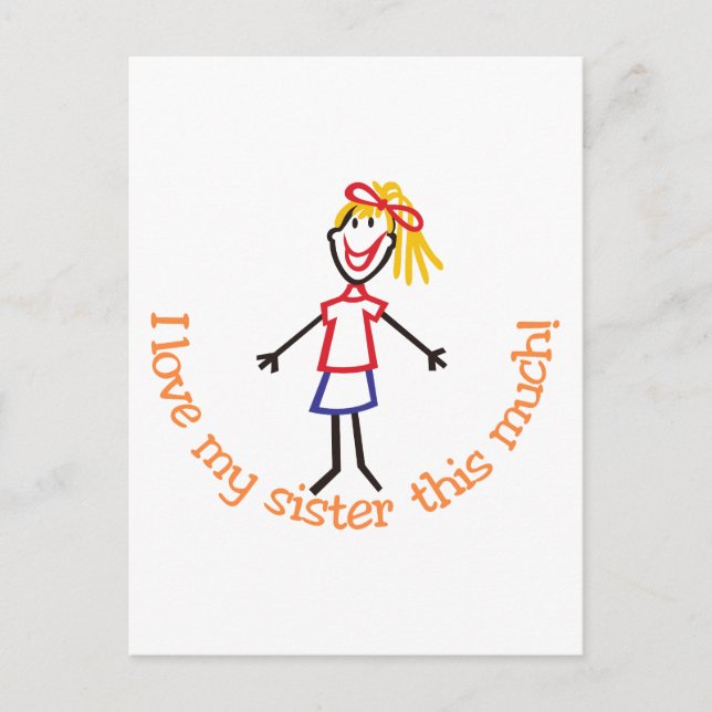 Kärlek Min syster Vykort (Framsida)