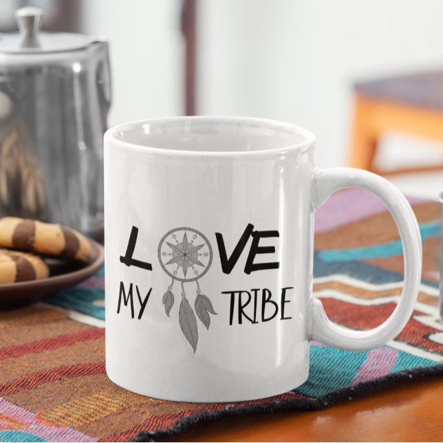Kärlek - min tribe Friends Gift Kaffemugg (Skapare uppladdad)