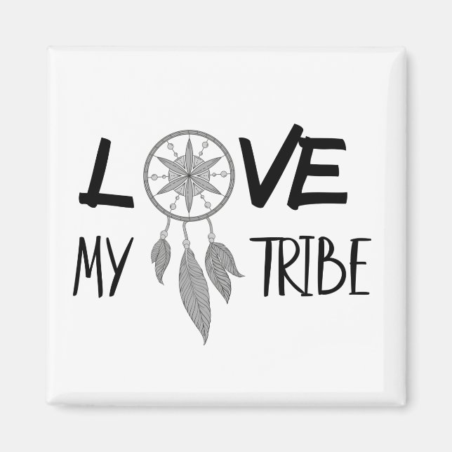 Kärlek - min tribe Friends Gift Magnet (Framsidan)