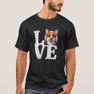 KÄRLEK Min Welsh Corgi Hund Rolig Vintage T Shirt