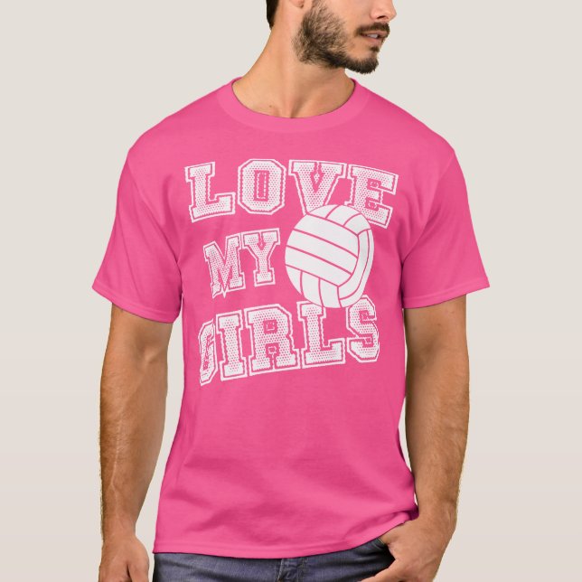 Kärlek Mina flickor, Volleyball Shirt för Mammor-C T (Framsida)