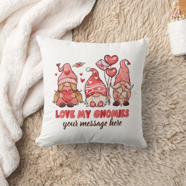 Kärlek mina gnomies Personlig Valentineser Kudde (Filt)