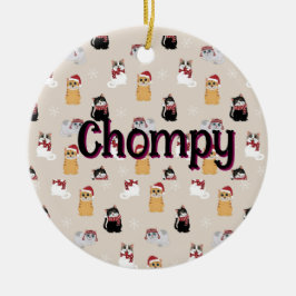 Kärlek mina katter julgransprydnad keramik