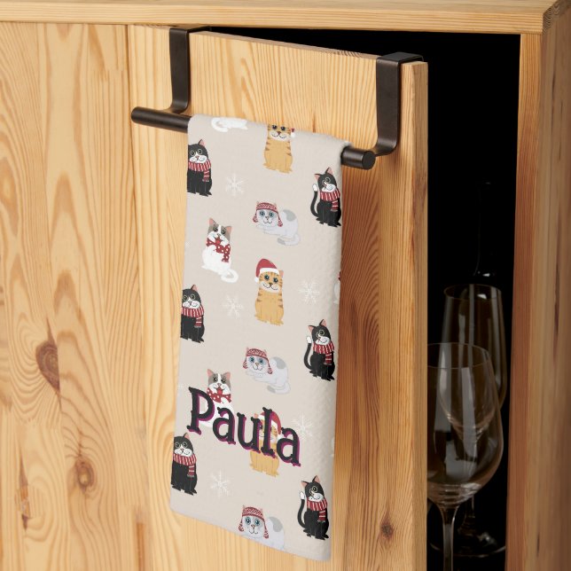 Kärlek mina katter kökshandduk (Thirds Fold)