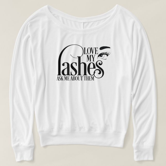 Kärlek mina snedstreck av skulderns Långärmad Tee Shirt (Design framsida)
