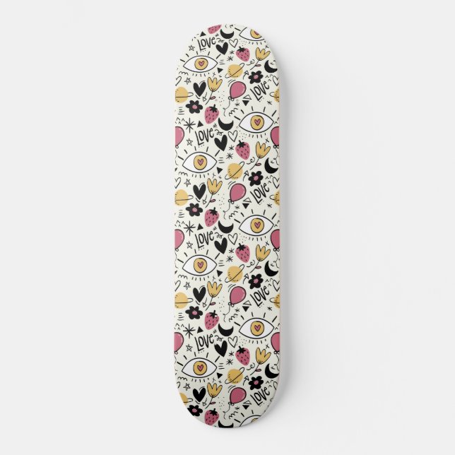 Kärlek Mini Skateboard Bräda 18,5 Cm (Framsida)