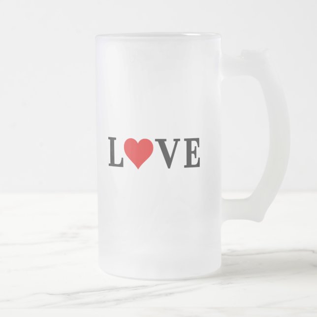 KÄRLEK minimalistiska Elegant Frostat Ölglas (Höger)