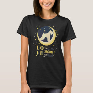 Kärlek minister Schnauzer Hund till Måne T Shirt