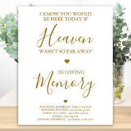 Kärlek Minne Guld Himmel Dikt Bröllop Minneshögtid Poster