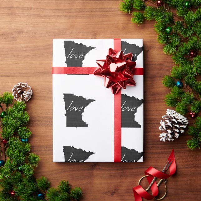Kärlek Minnesota Gift Wrapping Papper Presentpapper (Julgåva)