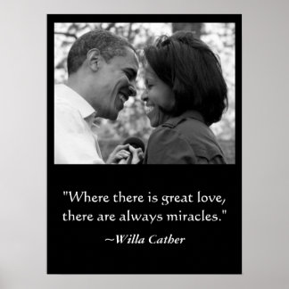 KÄRLEK & MIRACLES POSTER, BARACK & MICHELLE OBAMA POSTER