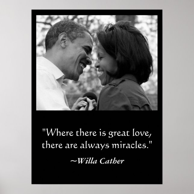 KÄRLEK & MIRACLES POSTER, BARACK & MICHELLE OBAMA POSTER (Framsidan)