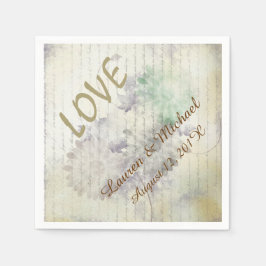 Kärlek Misslyckas aldrig Bröllop Pappersservett
