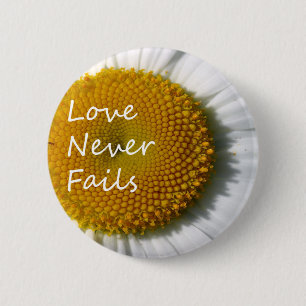 Kärlek Misslyckas aldrig Daisy 1 Corinthians 13 Knapp