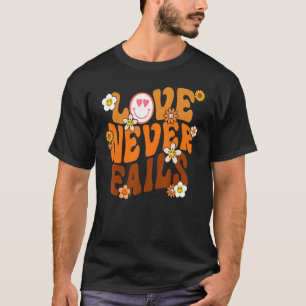 Kärlek Misslyckas aldrig den kristna Vintagen Retr T Shirt
