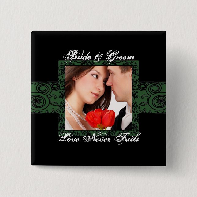 Kärlek Misslyckas aldrig fotoknapp Knapp (Framsida)