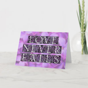 Kärlek misslyckas aldrig kortet kort
