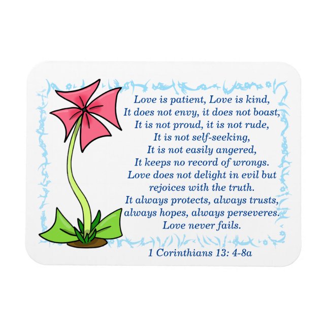 Kärlek Misslyckas aldrig magnet (Horisontell)