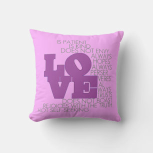 Kärlek Misslyckas aldrig Pillow (rosa) Kudde