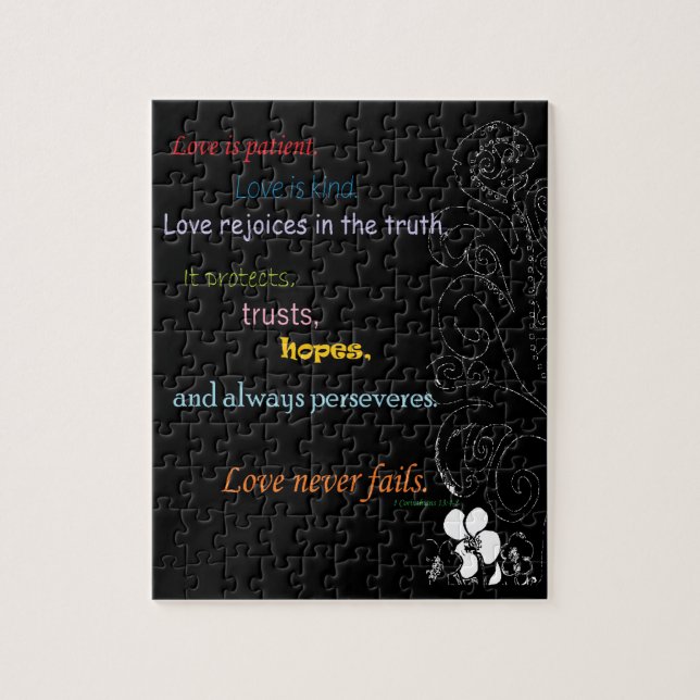 Kärlek misslyckas aldrig pussel (Vertikal)