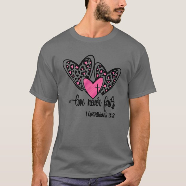 Kärlek Misslyckas aldrig Valentines day Par Tee Le (Framsida)