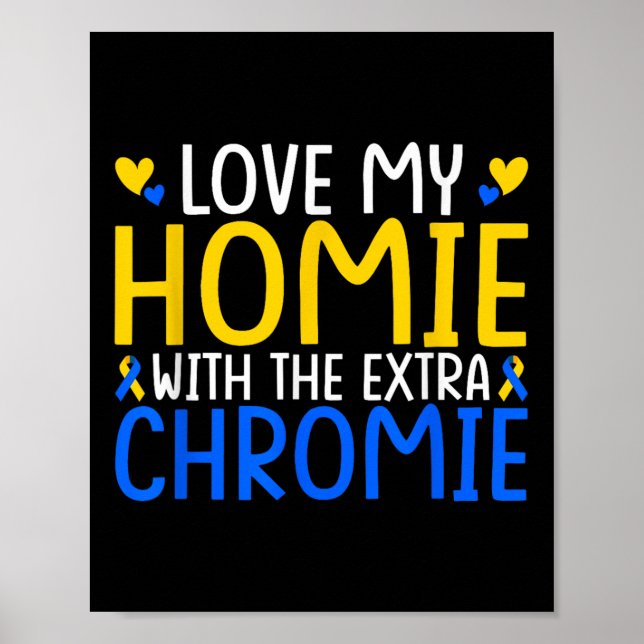 Kärlek mitt homie med Extra-krom Poster (Framsidan)