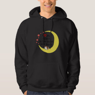 Kärlek mitt husky till Måne och tillbaka Hoodie