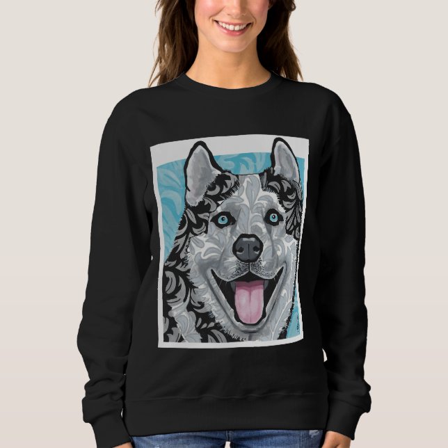 Kärlek Mitt Siberian husky! T Shirt (Framsida)