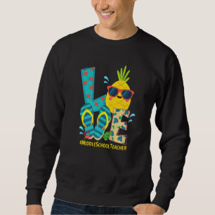 Kärlek Mitten skollärare Pineapple Sommar adjö til Lång Ärmad Tröja