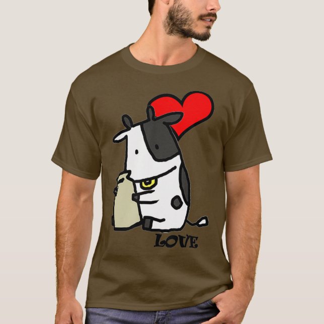 Kärlek-mjölkkosproduktion T Shirt (Framsida)