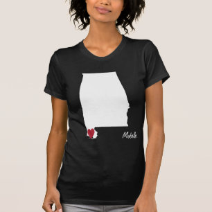 Kärlek Mobile Alabama Shirt Tee Shirt