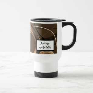 Kärlek Mocha Lattes Abstrakt Virvel Mugg