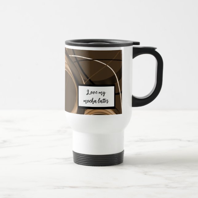 Kärlek Mocha Lattes Abstrakt Virvel Mugg (Höger)