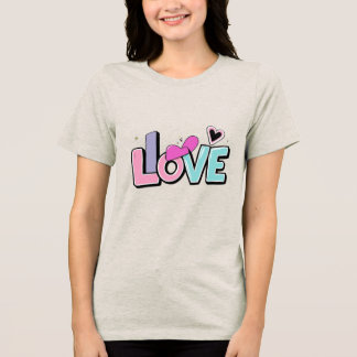 Kärlek Modern Akvarell Konstnärlig Alla Hjärtans D T Shirt