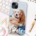 KÄRLEK Modern Anpassningsbar Pet Photo Paw Skriv u<br><div class="desc">Nu kan du ta med dig din bästa vän vart du än går med den här anpassningsbarna, hund pet Photo iphone case. Det här fotot med personlig namn-design är trendig, elegant, coola och söt. Anpassa med ditt favoritfoto för hund, kattfoto eller något annat husdjur med tass! Lägg till namn för...</div>