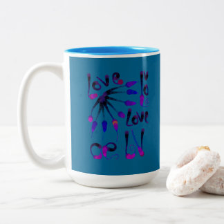 KÄRLEK_MODERN_BLUE_SO CUTE Två-Tonad MUGG