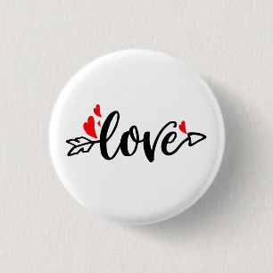 Kärlek-Modern typografivalentinesdesign Knapp
