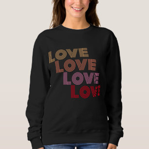 Kärlek Modern Typography Black T Shirt
