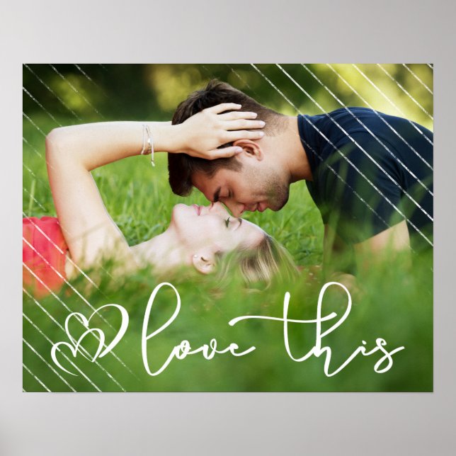 Kärlek | Modern Urban Avslappnad Script Photo Poster (Framsidan)