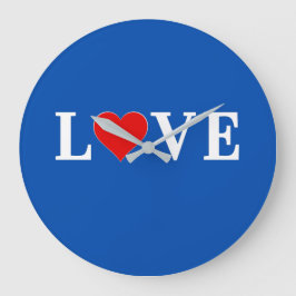 KÄRLEK moderna chic Stor Klocka