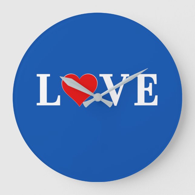 KÄRLEK moderna chic Stor Klocka (Framsida)