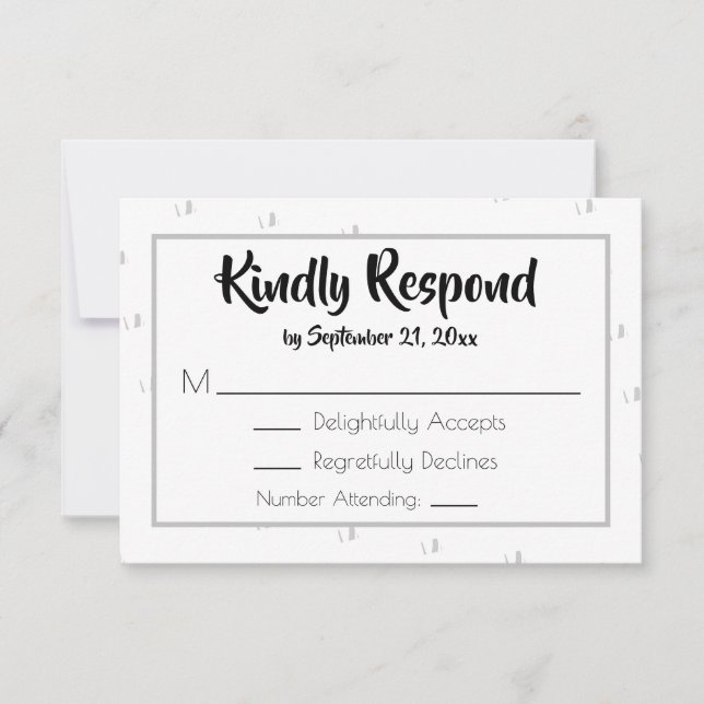 Kärlek Modernt skrifttypografi RSVP OSA Kort (Framsida)